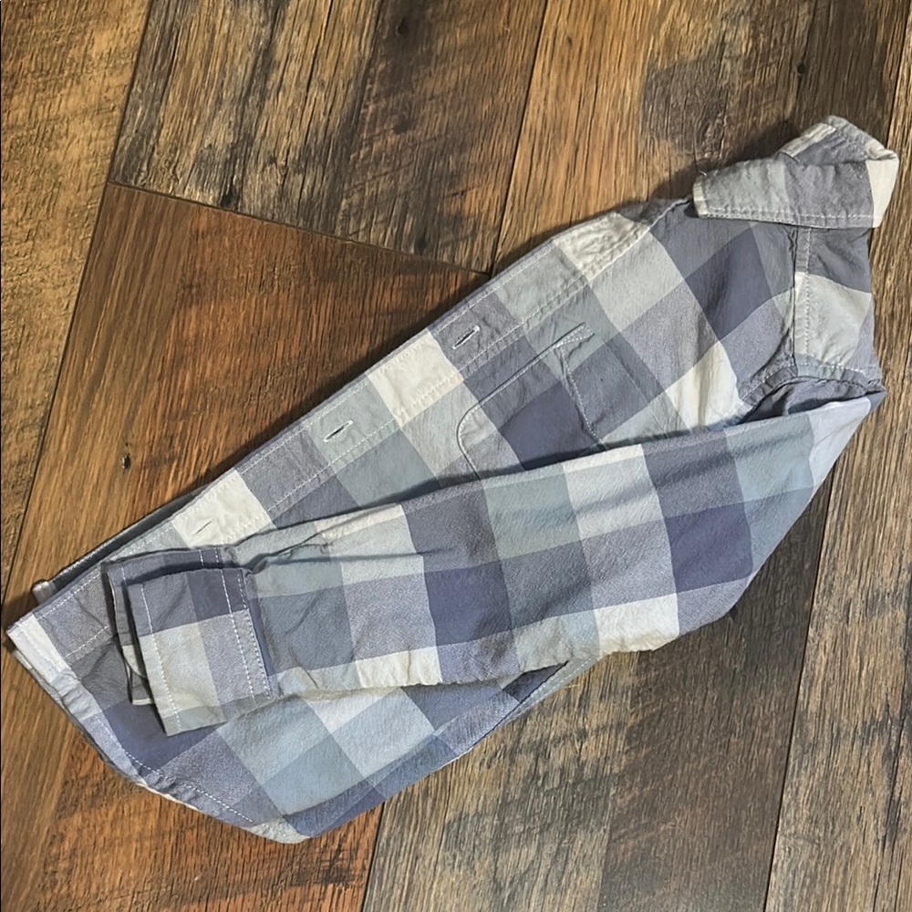 The Children's Place Blue and Gray Plaid Button Down Shirt
